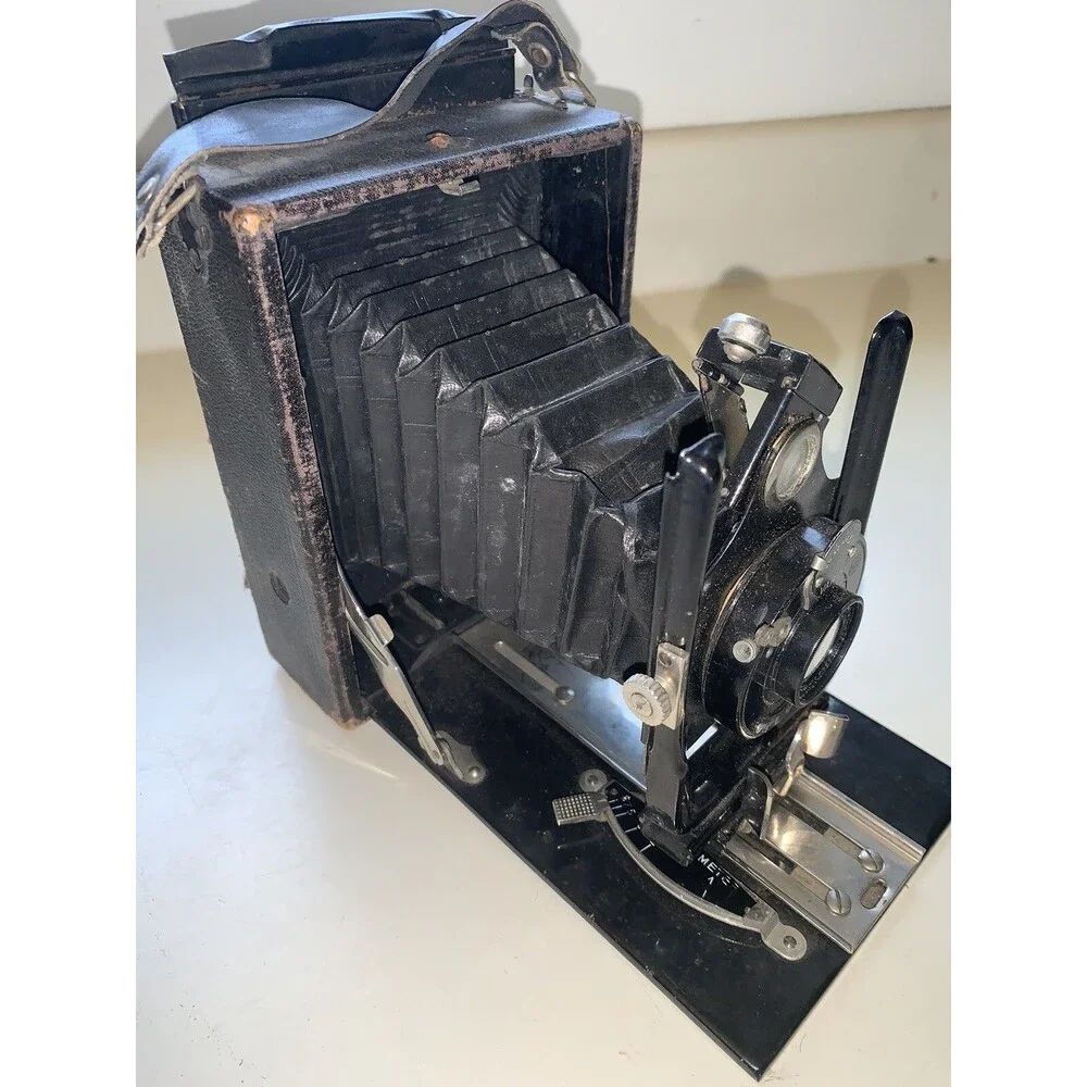 Antique Vintage Folding Camera Vario Rodenstock Munchen 1:6.5 f = 13.5 cm